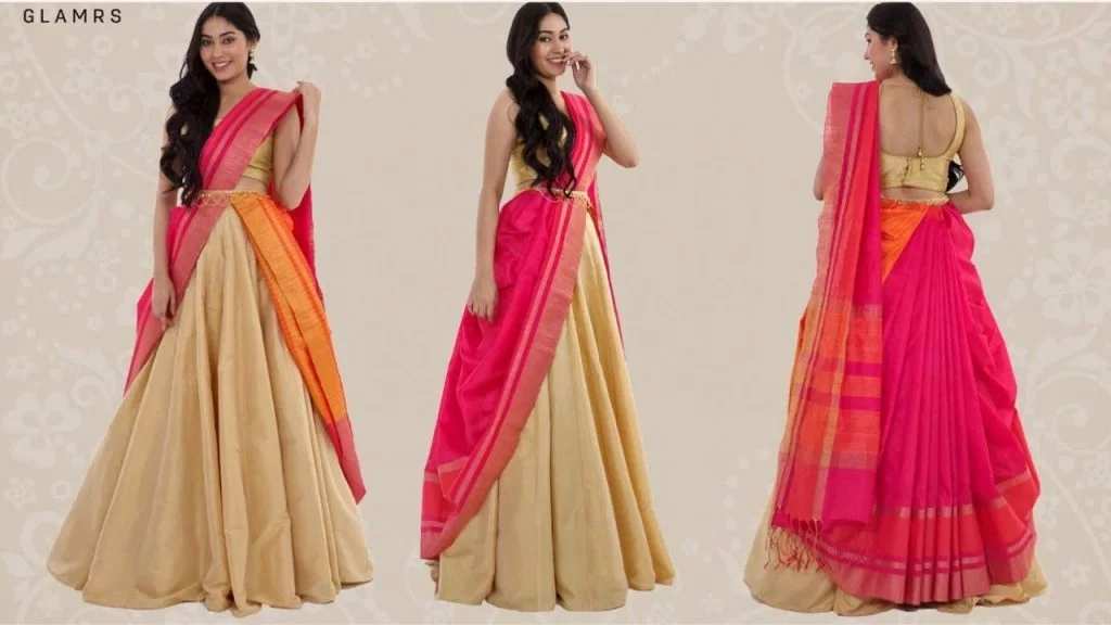 Brides, Exquisite Lehengas for Breathtaking Weddings, Explore Your Dream Wedding Look 9 Saree Style Lehenga Draping